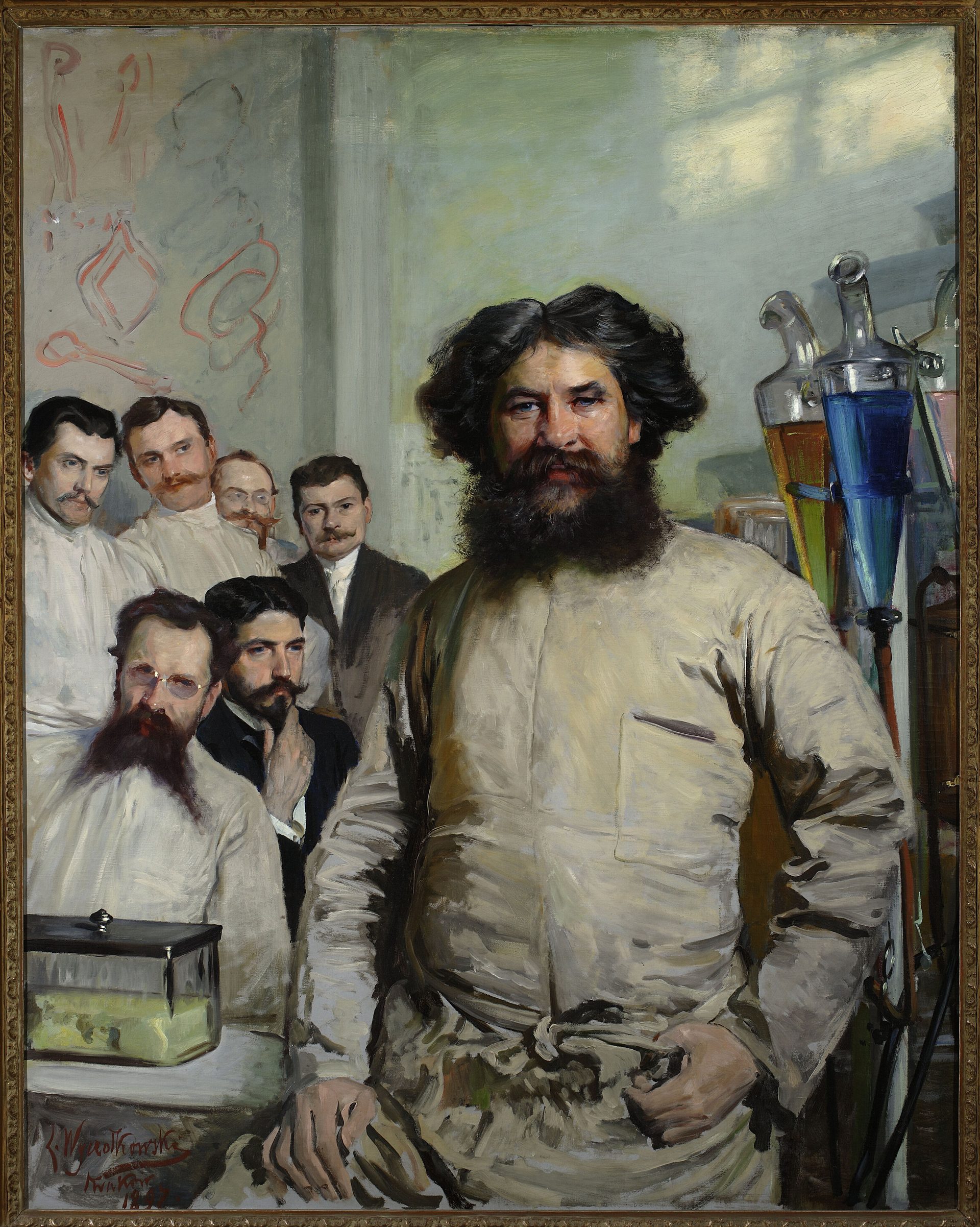 Portrait of Dr. Ludwik Rydygier with assistants.jpg